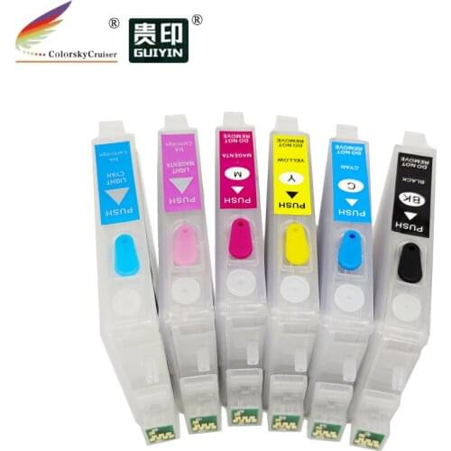RCE-IC6CL32) refillable refill ink cartridge for Epson IC6CL32 ICBK32 PM-930C PM-940C PM-A870 PM-A890 PM-D750 PM-D770