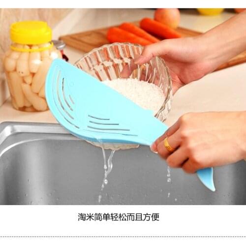 Creative Whale Rice Washer Strainer Liquid Drainer Plastic Kitchen Colander Vegetable Pasta