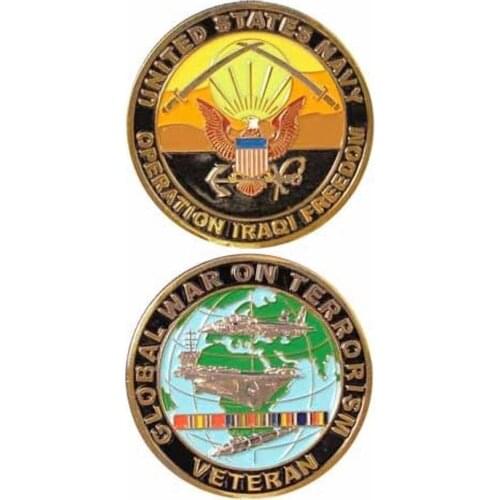 Custom usa coins low price custom Military US Navy Challenge Coin cheap custom coins badges FH810223