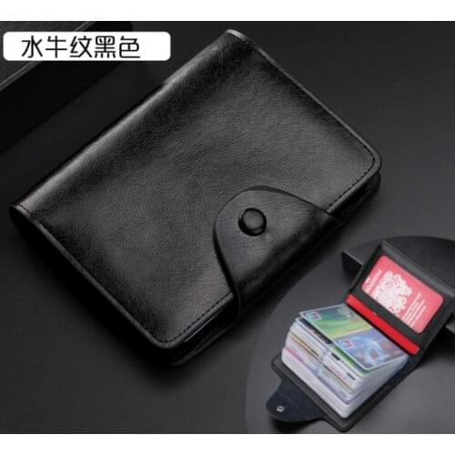 Wholesale Buffalo grain Office Business Card Holder Credit Card clip Name card holder Passport clip