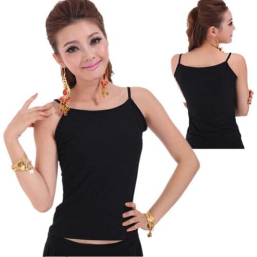 Black Underwear Tops Women Slim Vests Yoga Sling Vest Belly Dance Underwear Sling Vest Ballet Shirt Belly Dance Lingerie