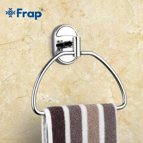 Frap 1 Set Stainless Steel Ring Wall Mount chrome Towel Ring Bathroom Accessories Bath Towel Holder Bath Hardware F1904-2