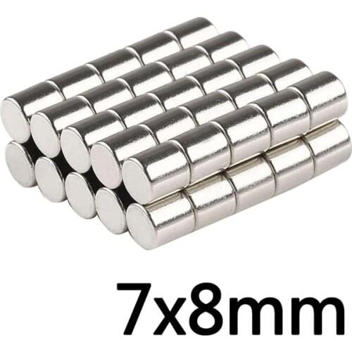 5/10/20pcs 7*8mm Neodymium magnet disc 7x8mm N35 NdFeB Dia 7x8 Strong Small Magnetic Magnets For Craft 7 mm x 8 mm