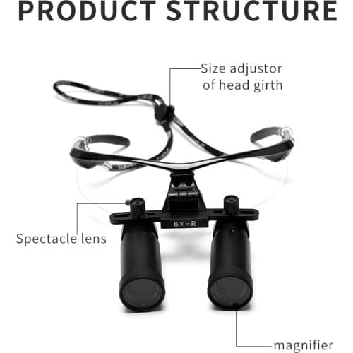 6X High Magnification Surgical Magnifier Surgeon Doctor Operation Medical Magnifying Dentist Dental Loupe