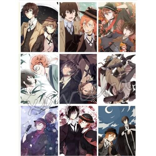 DIY 5D Diamond Painting Wenhao Stray Dog Cross Stitch Japanese Anime Full Round Square Drill Embroidery Kit Mosaic Picture Gifts