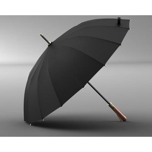 Black Umbrella Wind Resistant Strong Outdoor Luxury Umbrella Long Handle Windproof Large Paraguas Grande Rain Gear BG50RG
