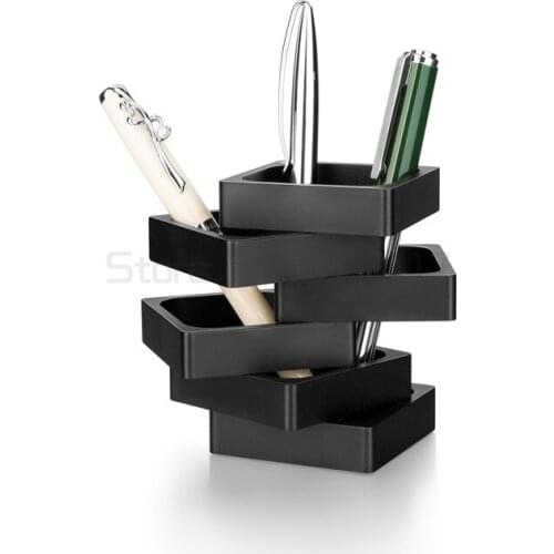 Aluminum alloy large capacity pen holder, creative, high-grade and changeable modeling, metal pen holder, fashionable office