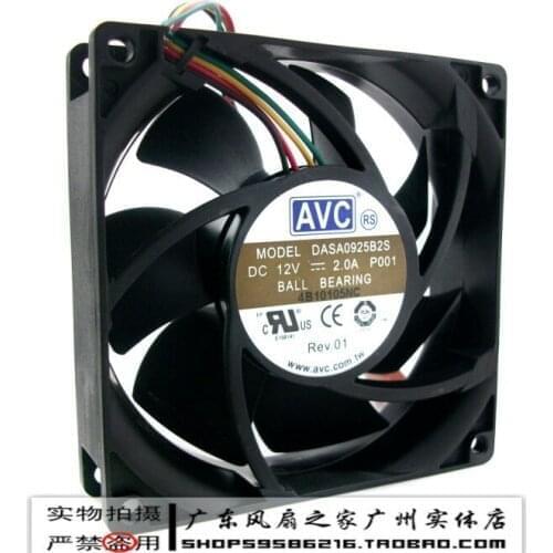 For Avc 9025 needle double ball 12v 2a server fan pwm