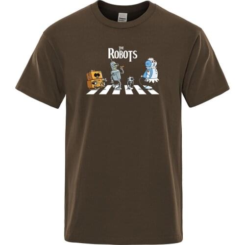 2019 Summer Cotton Men T Shirt Creative droids Printed T-Shirt robot shirt Boy Novelty Mens Short sleeve Tshirt Fashion Tops