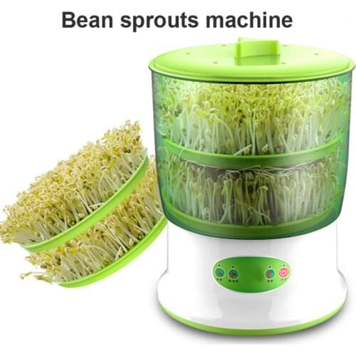 Bean Sprout Machine Three Layers US Plug Multifunctional Homemade Sprout Bud Machine Intelligent Microcomputer Control