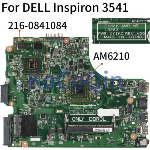 KoCoQin Laptop motherboard For DELL Inspiron 3541 Mainboard CN-0F594Y 0F594Y 13283-1 AM6210 216-0841084