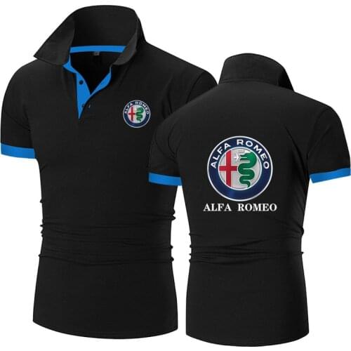 2021 Summer New T-shirts Fashion Alfa Romeo printing Shirts Men Summer Short Sleeves outfit Shirts Harajuku Cotton Top
