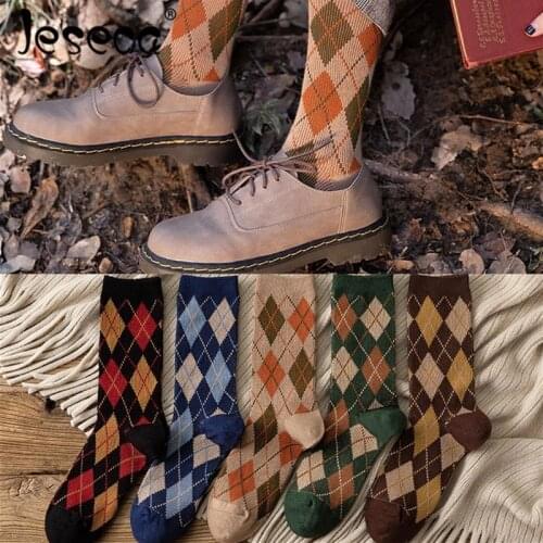 New Vintage Fashion Designer Women Long Tube Socks Warm Wool Autumn Winter Underwear Retro Cute Student Girls Soft Lingerie