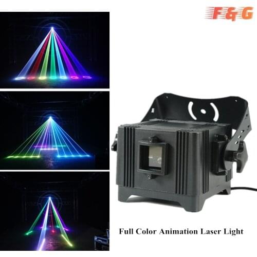New 3W Full Color Animation Laser Light RGB Projector DMX512 Sound Control For Disco Dj Disco Christmas Club Party Stage Lights