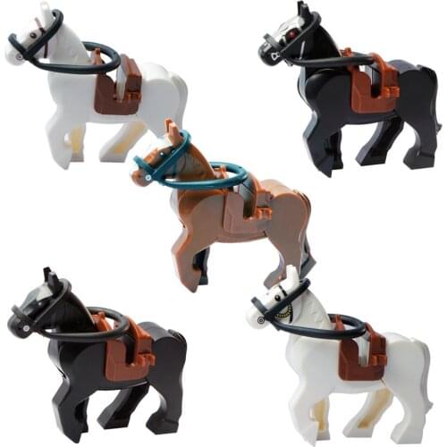 Plastic blocks mini blocks action figures war horses, saddles, mahler toy blocks, childrens toys