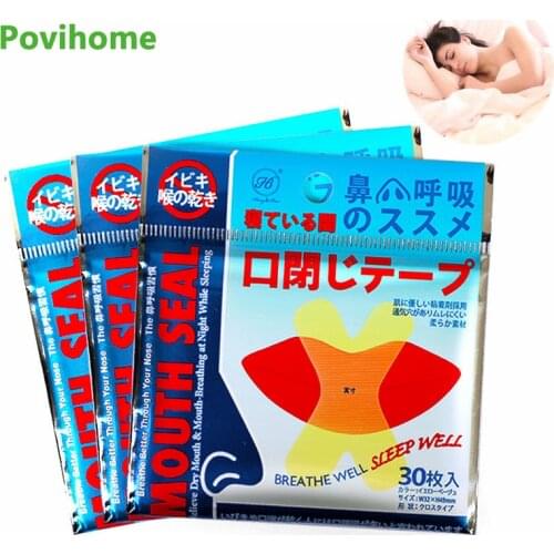 30Pcs Anti Snoring Mouth Tape Sleep Strip Better Nose Breathing Improve Nighttime Sleeping Less Mouth Breathing Health Care