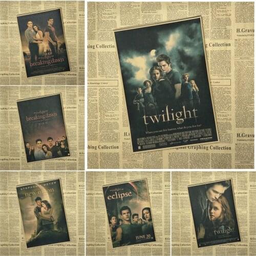 Twilight Classic Movie Poster Kraft Paper Poster Bar Cafe Living Room Dining Room Wall Decorative Paintings
