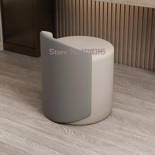 Light Luxury Dressing Stool Nordic Minimalist Makeup Chair Bedroom Simple Small Apartment Backrest Net Red Makeup Stool
