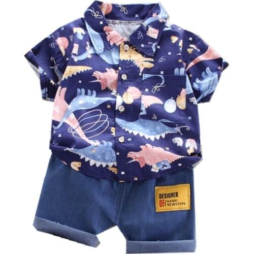 New Summer Baby Girl Boy Clothes Children Fashion Cartoon Shirt Shorts 2Pcs/set Toddler Casual Clothing Suit Kids Outing Costume