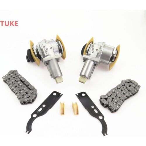 RWSYPL 2 Set For Passat Golf Bora A3 A4 A6 1.8T Engine Camshaft Chain Tensioners + Chains & Gasket 058 109 088 L 058109229B