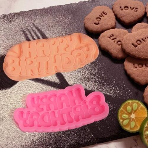 DIY Happy Birthday Shape Sugarcraft Silicone Molds Letter Gumpaste Chocolate Fondant Cake Decorating Tools Cake Baking Molds