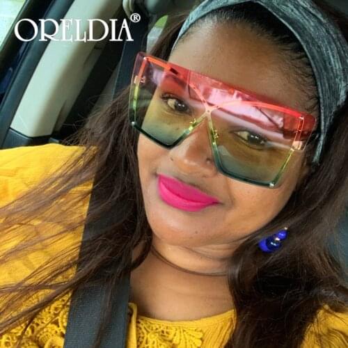 Fashion Oversized Sunglasses Women 2020 Luxury Brand Rimless Square Sun Glasses Metal Female Shades UV400 Men Glasses Gafas