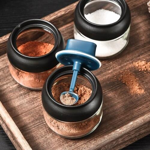 3pcs Glass Sealed Seasoning Pot Seasoning Jars Household Seasoning Boxes Sealed Condiment Pot For Home Restaurant Use