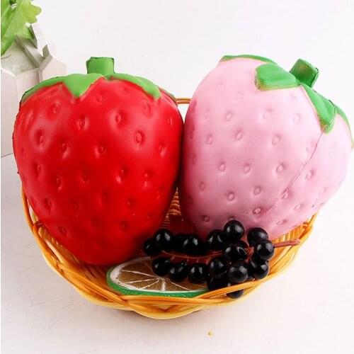 Squishies Antistress Jumbo Scented Slow Rising Charms Strawberry Fruit Soft Squishy Squeeze Toy Stress Relief Fun Kids Gifts