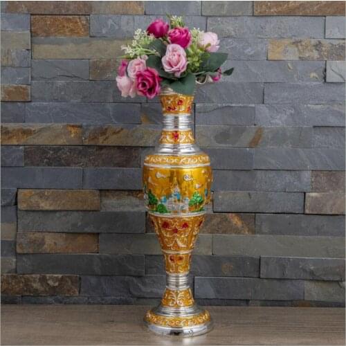High quality H39CM metal vase desktop vases for flowers flower pot large vase for living room decoration