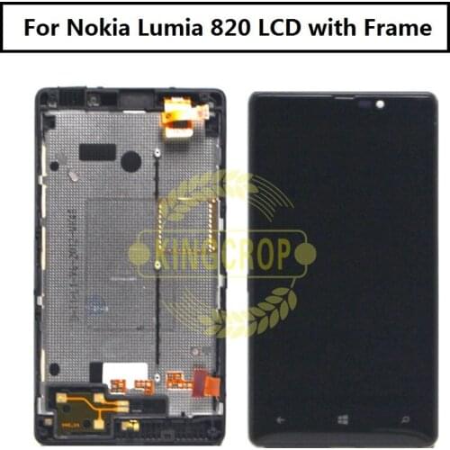 4.3" LCD For Nokia Lumia 820 Display Touch Screen With Frame For Nokia 820 Digitizer Glass Sensor Assembly 800*480