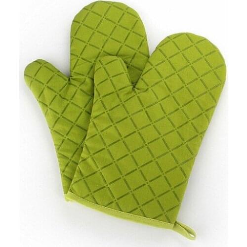 1PAIR Microwave Oven Gloves Insulation Silicone Oven Mitts Non-Slip Kitchen BBQ Cooking Gloves Bakeware Cake Tool LB 201