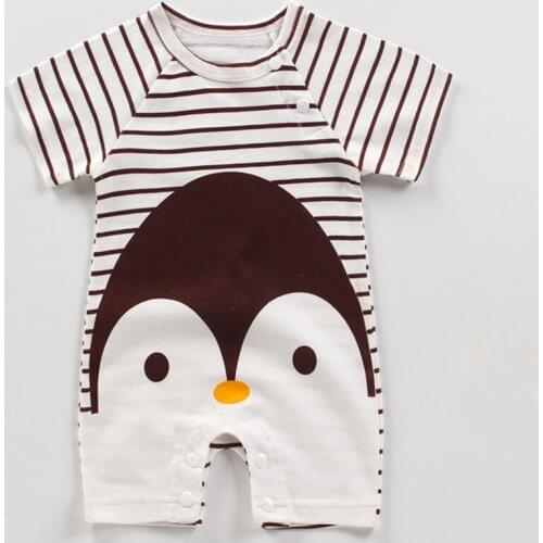 2021 Summer Infant Baby One-piece Romper Newborn Boys Girls Short-sleeved Cotton Playsuits Jumpsuits Shortalls Climbing Suits