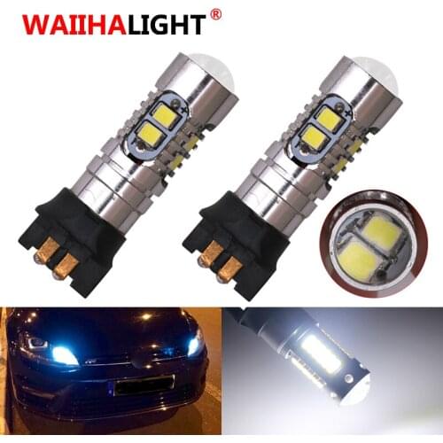 2x PWY24W PW24W LED Bulbs For Audi A3 A4 A5 VW MK7 Golf CC Ford Fusion Front Turn Signal Lights DRL Lamp Auto DC 12V White