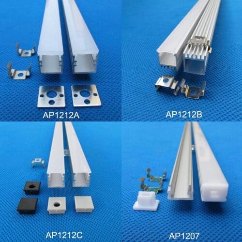 30m(30pcs) a lot, 1m per piece, led aluminum profile extrusion for led strips with milky diffuse cover