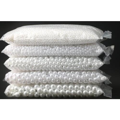 4-20mm 10-500pcs pearl Acrylic beads ABS loose Round Beads Craft For Fashion Jewelry Making white beige DIY Imitation beads