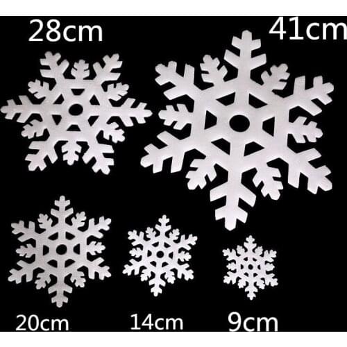 5Pcs High Quality Christmas Ornament White Snowflakes Foam Christmas Snowflake Tree Window Christmas Decorations For Home DIY