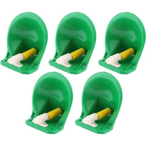5 x Automatic Waterer Bowl Horse Cattle Goat Sheep Pig Dog - Water Trough Farm Supplies Livestocktool - Plastic Material