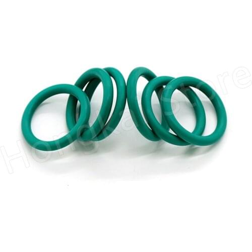 50pcs CS 2mm Fluorine Rubber(FKM) O Ring OD 5-70mm Green Ring Gasket ID 1-66mm Good Oil Resistance