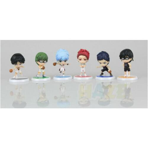 6pcs/set Anime Kurokos Basketball Kuroko Tetsuy Kagami Taiga PVC Figure Model Toy No Box