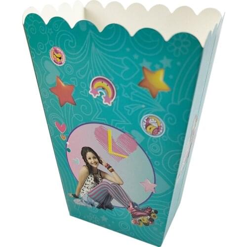 6pcs/lot Baby Shower Birthday Party Kids Favors Soy Luna Girl Theme Candy Box Paperboard Popcorn Boxes Decorate Events Supplies