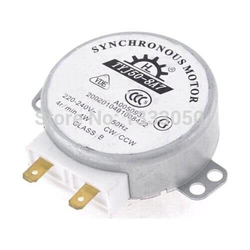 AC 220-240V 4W 4RPM 48mm Dia Micro Synchronous Motor for Warm Air Blower
