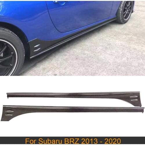 Car Side Skirts For Subaru BRZ 2013-2018 Carbon Fiber Bumper Apron Splitter Bodykit Protector