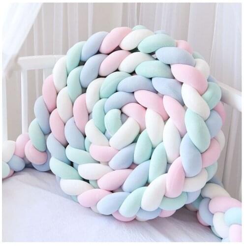 New 4M Baby Bed Bumper Crib Bumper for Boys Girls Baby Cot Bumper Knot Braid Bumper Protector Room Decor room decoration