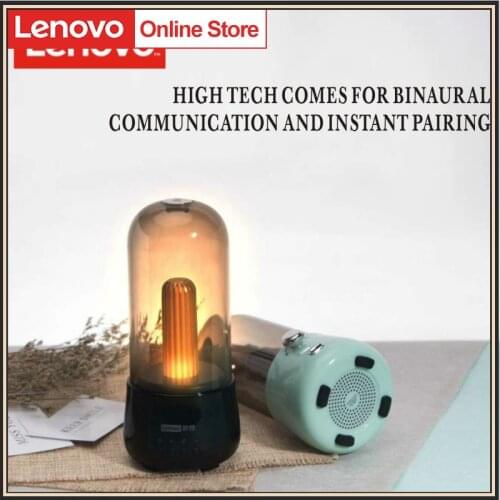 Lenovo Bluetooth Speaker Wireless Bluetooth Speaker Bluetooth Powerful High Boom Box Outdoor Bass Hi-Fi with LED Light