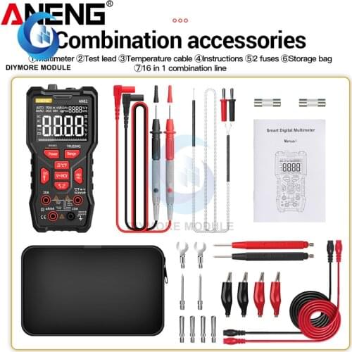 AN82 PRO Digital Multimeter Professional 9999 DIY Transistor Capacitor NCV Testers True RMS Analog meter Multimetro