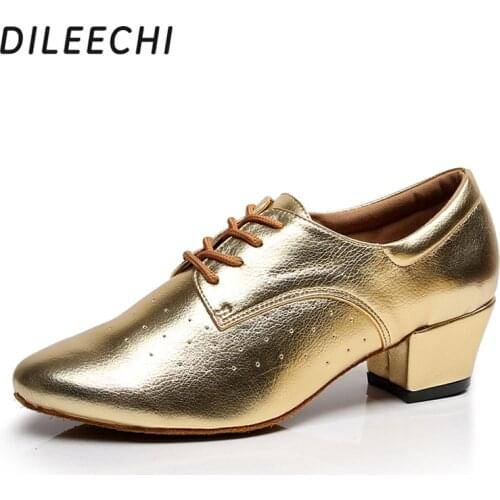 DILEECHI Silver Latin dance shoes adult female autumn and winter high-heeled dance shoes