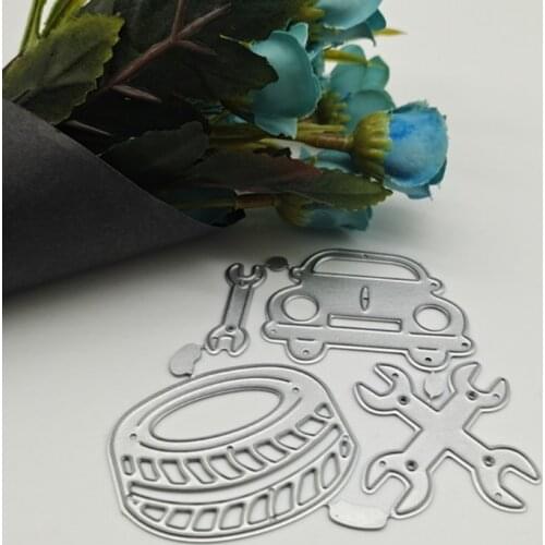 H55A Auto Mechanic Shape DIY Embossing Mould, Carbon Steel Printing Steel Mould for Album Paper Card Making