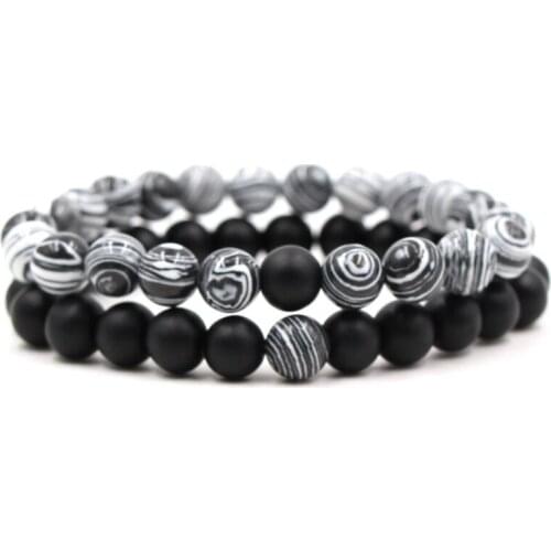 Personality 2pcs/set 4 Style Couples Distance Bracelet Bangle for Men&Women Friend Holiday Gift Charm Strand Trendy Jewelry 2021