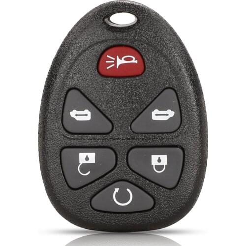Jingyuqin 6 Buttons Replacement Remote Key Shell Case Fob For Chevrolet Tahoe Buick GMC Cadillac Escalade Yukon