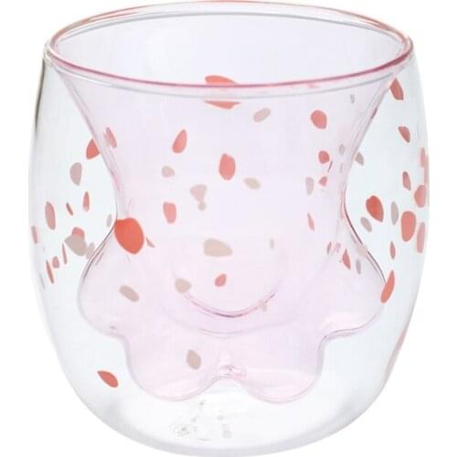 Cat Claw/Paw Cup Double Glass Coffee Mug Cartoon Cute Cat Milk Juice Cup Home Office Cafe Tazas Best Gift For Festival